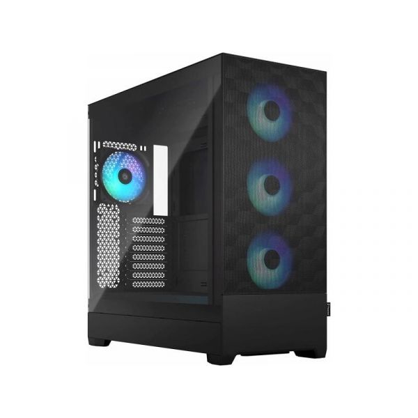 Fractal Design Pop XL Air RGB TG Clear Midi ATX ház, Tápegység nélkül (FD-C-POR1X-06) Fekete Üvegfalú