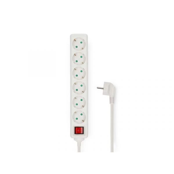 Nedis 6 aljzatos kapcsolós elosztó, 5 m, 3680 W, 16 A (ESOC650F2WT)