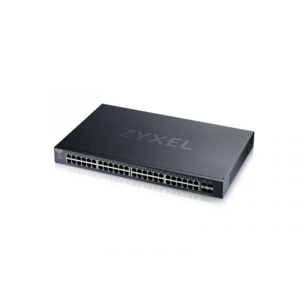 ZYXEL Switch 48x1000Mbps + 4x10G SFP+, Fémházas Menedzselhető, Rackes, (XGS1935-52-EU0101F)