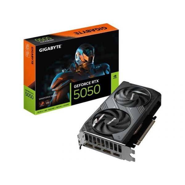 GIGABYTE GeForce RTX 5050 8GB GDDR6 OC Videokártya  (GV-N5050WF2OC-8GD)