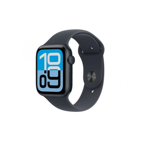 Apple Watch SE 3 GPS 44mm (MEHQ4MP/A) Éjfekete alumínium tok, éjfekete sportszíj M/L