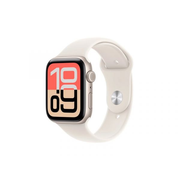 Apple Watch SE 3 (2025) GPS + Cellular 40mm (MEP64MP/A) Csillagfény alumínium tok, csillagfény sportszíj S/M