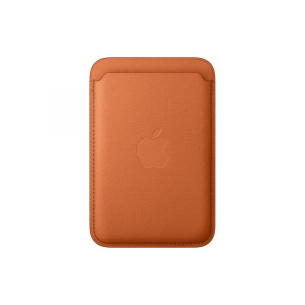 Apple MagSafe-rögzítésű iPhone FineWoven-szövettárca – rókavörös