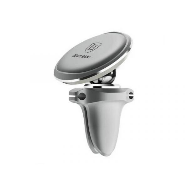Baseus Magnetic szellőzőrácsra rögzíthető autós telefontartó, ezüst (C40141201S13-00)
