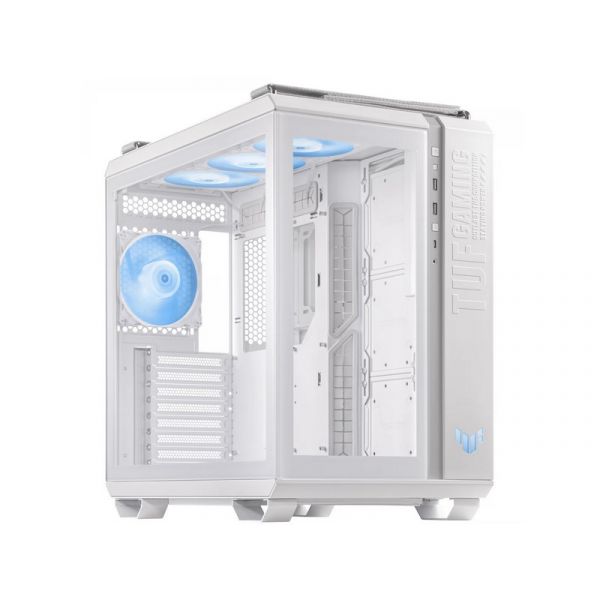 ASUS TUF Gaming GT502 Plus, Tápegység nélküli PC ház, Fehér, Üvegfalú (GT502 PLUS/WHT/TG)