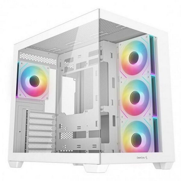 DeepCool CG530 4F WH Midi ATX Ház, Fehér Üvegfalú (CG530 4F WH)