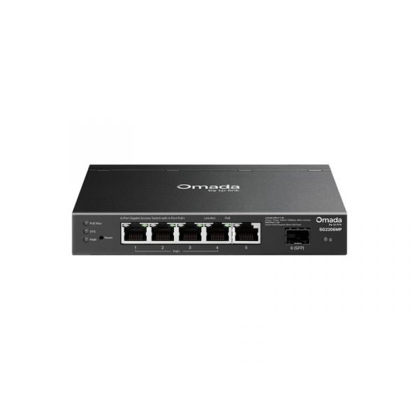 TP-LINK Omada Access 6-Port Gigabit Switch with 4-Port PoE+ (SG2206MP)