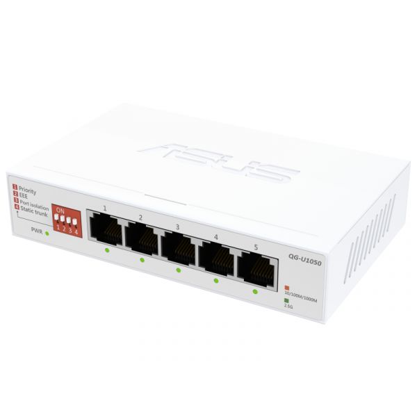 Asus QG-U1050, 5-Port 2.5G Desktop Switch