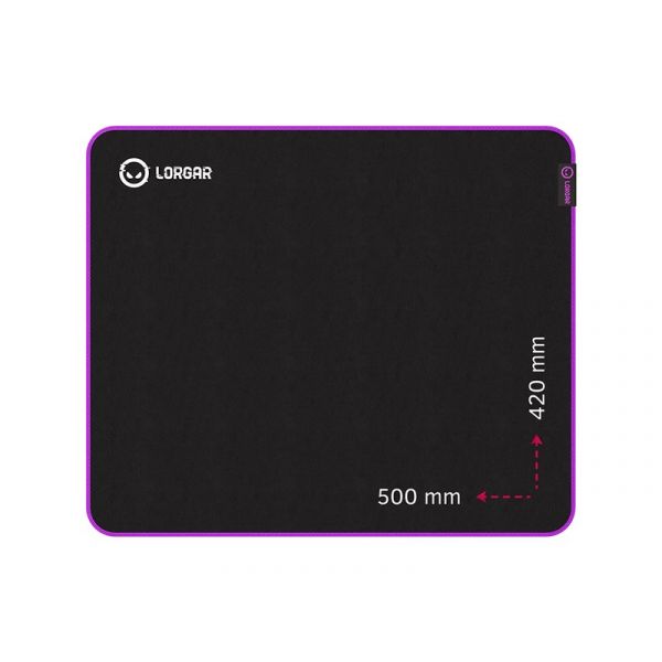 Lorgar Main 315 500x420 egérpad, fekete-lila (LRG-GMP315)