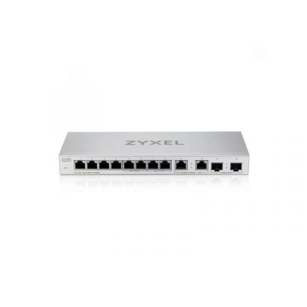 ZYXEL Switch 8x1000Mbps + 2x2500Mbps + 2xSFP+ Nem Menedzselhető, (XGS1010-12-ZZ0102F)