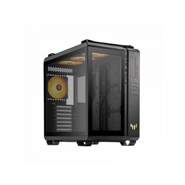 ASUS TUF Gaming GT502 Plus, Tápegység nélkül, Fekete, Üvegfalú PC ház