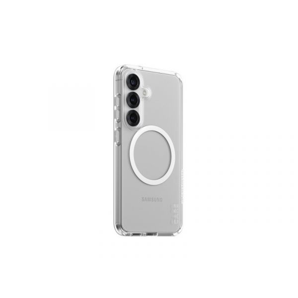 CARE by PanzerGlass Flagship Case Transparent Urban Combat w. White Qi Compatible Samsung Galaxy S25 (CRRFUWQG38388)