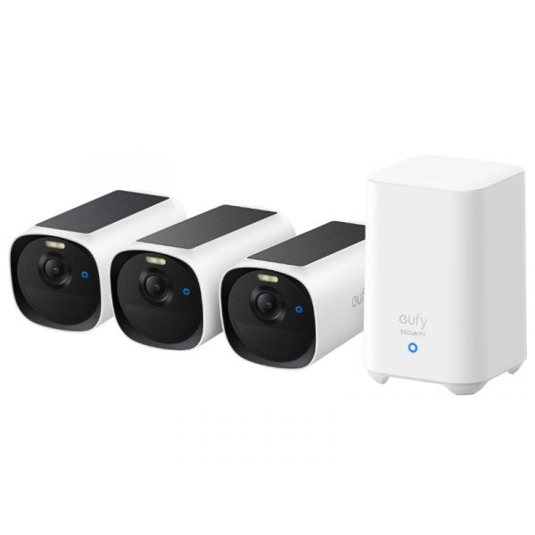 Anker eufy Cam E40 3-Cam Kit (HomeBase 2) biztonsági kamera rendszer White (E8144324)