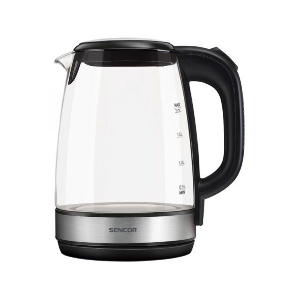 Sencor SWK 2080BK üveg vízforraló 2 L, fekete (41003848)