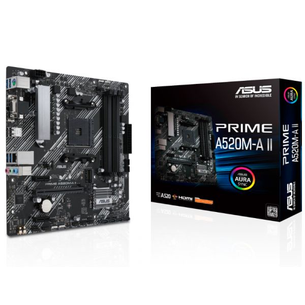 Asus PRIME A520M-A II/CSM AM4 alaplap (90MB17H0-M0EAYC)
