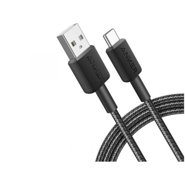 Anker 322 USB-A to USB-C Cable (1.8m Braided) Black (A81H6G11)