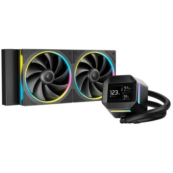 DEEPCOOL CPU Vízhűtés LM240, IPS kijelző, Univerzális (R-LM240-BKDMMC-1)