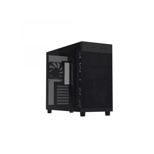 ASUS Prime AP303, Tápegység nélkül, Fekete, Üvegfalú PC ház (AP303/BK/TG)