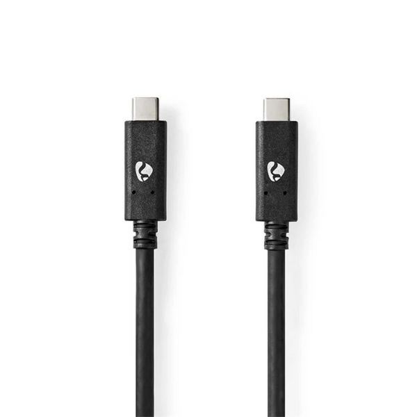 Nedis CCGW64750BK10 USB C - USB C (USB-C) kábel, USB 3.2 Gen 2, 100W, 4K@60Hz, 10 Gbps, hossz 1m