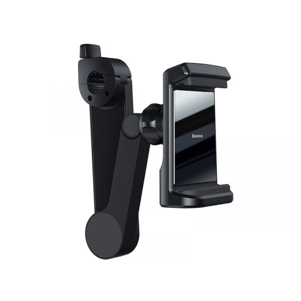 BASEUS autós tartó - fejtámlára, állítható kar, 15W, wireless, 4.7-6.5 méret (WXHZ-01) fekete