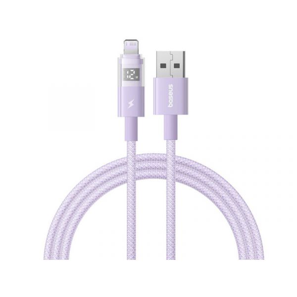 BASEUS DISPLAY II adatkábel - USB - lightning, 100cm (P10382700511-00) lila