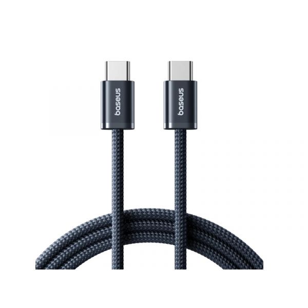 BASEUS DYNAMIC 4 adatkábel (Type-C - Type-C, 100W, PD gyorstöltő, cipőfűző, 200cm), fekete