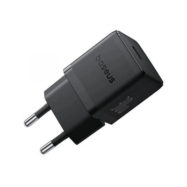 BASEUS PALM 1C hálózati töltő Type-C aljzat (30W, PD gyorstöltő 3.0 + Type-C kábel), fekete