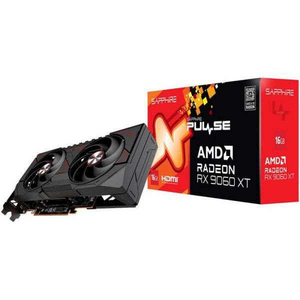 SAPPHIRE PULSE AMD RADEON RX 9060 XT GAMING OC 16GB DUAL videókártya (11350-03-20G)