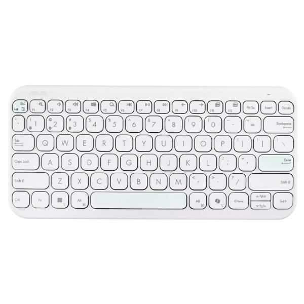 Asus Marshmallow KW100 vezeték nélküli billentyűzet, fehér HU (KW100 KEYBOARD/WH/HU/81//3BT/COPILOT)
