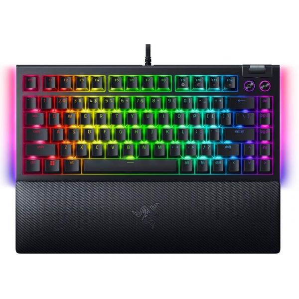 Razer BlackWidow V4 75% mechanikus vezetékes gaming billentyűzet, fekete US (RZ03-05000100-R3M1)