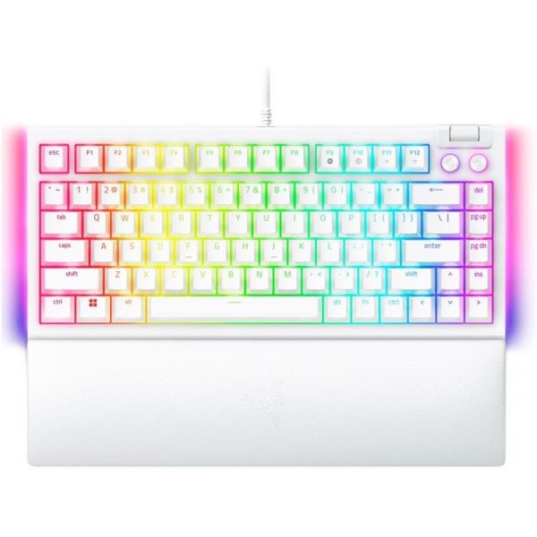 Razer BlackWidow V4 75% mechanikus vezetékes gaming billentyűzet, fehér US (RZ03-05001700-R3M1)