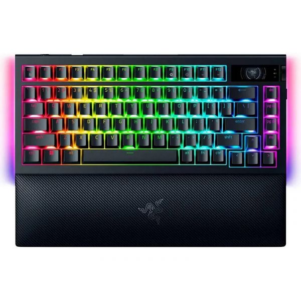 Razer BlackWidow V4 Pro 75% mechanikus vezeték nélküli gaming billentyűzet, fekete US (RZ03-05130100-R3M1)