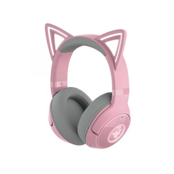 Razer Kraken Kitty V2 Bluetooth vezeték nélküli gaming fejhallgató - Quartz Edition (RZ04-04860100-R3M1) pink
