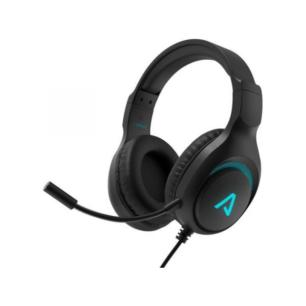 LAMAX Heroes Guard1 Gamer Fejhallgató LED világítással BeatBass (LMXHGU1) fekete