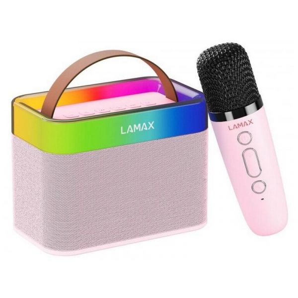 LAMAX KaraokeKid1 Pink 10W Gyerek karaoke szett vezeték nélküli mikrofonnal (LXWSMKARAO1PA) pink