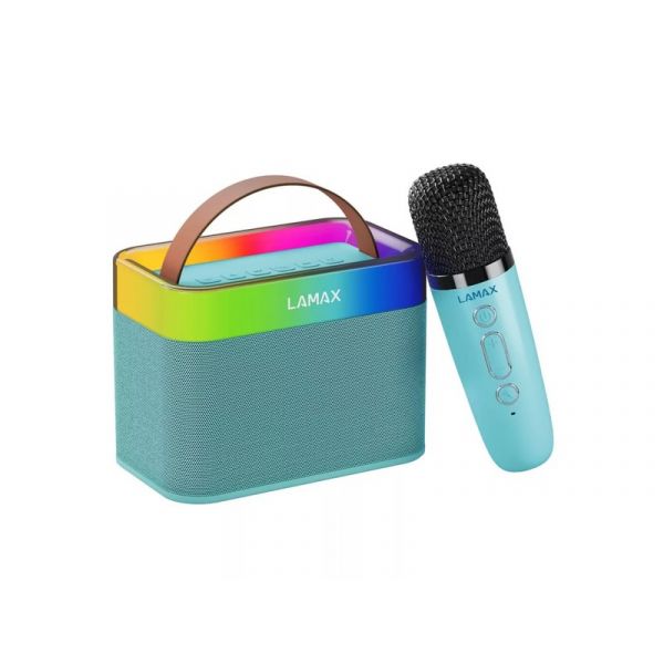 LAMAX KaraokeKid1 Blue 10W Gyerek karaoke szett vezeték nélküli mikrofonnal (LXWSMKARAO1TA) kék