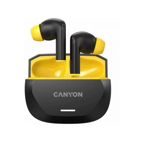 CANYON HEXAGON 7 TWS ANC+ENC vezeték nélküli fülhallgató, fekete-sárga