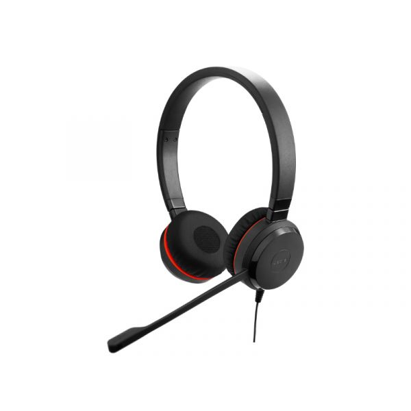 JABRA Evolve 30 II, Stereo headset MS + USB C/A adapter, fekete