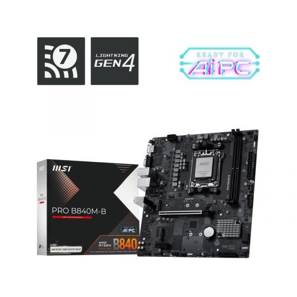 MSI PRO B840M-B AM5 m-ATX Alaplap