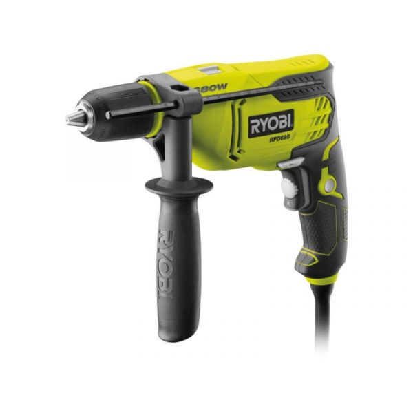 Ryobi 680W ütvefúró, koffer - RPD680-K
