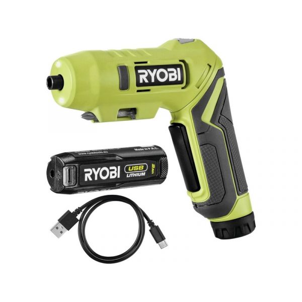 Ryobi 4V USB Lithium marok és rúdcsavarozó, 1x 2,0 Ah akkumulátor, töltő - RSDP4-120G