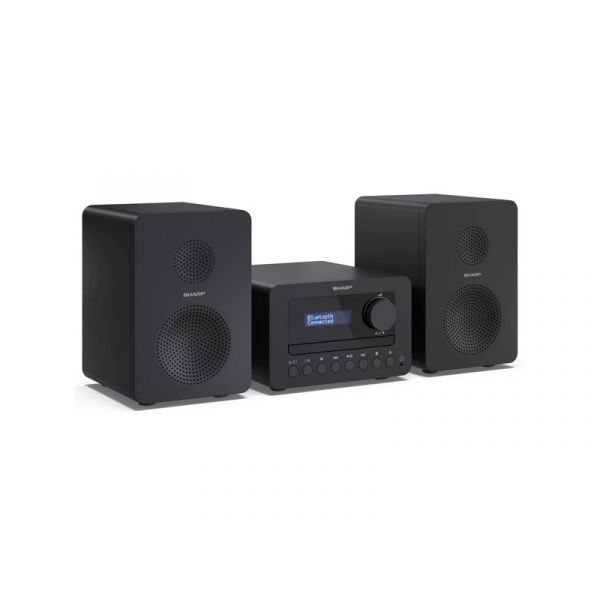 Sharp XL-B514(BK) Tokyo FM bluetooth mikrohifi rendszer fekete fa hangszórókkal