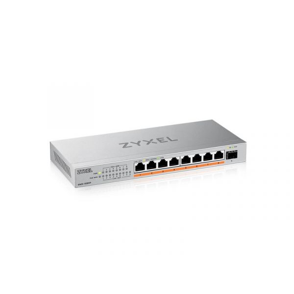 ZYXEL Switch 8x2500Mbps(8xPOE++) + 1xSFP+ Fémházas Asztali (XMG-108HP-EU0101F)