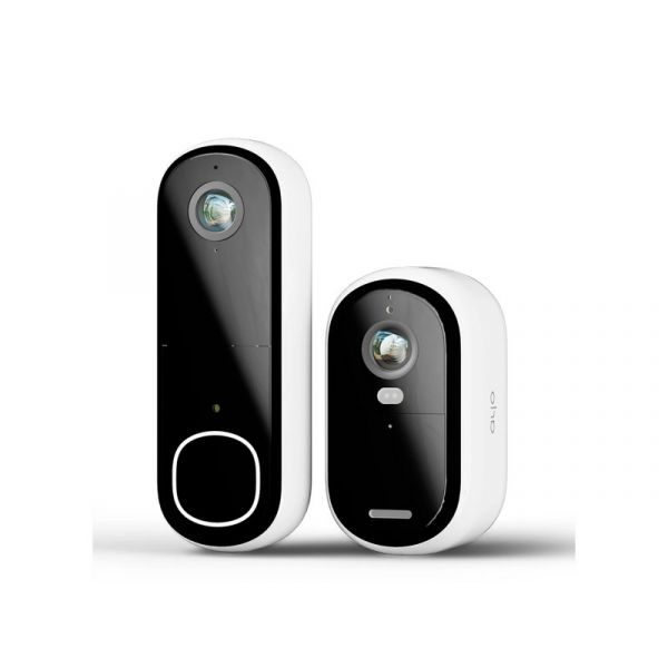 Arlo Essential Hard bundle VMK3050-100UK 2K Outdoor Security Camera + AVD3001-100EUS Video Doorbell FHD Security WL