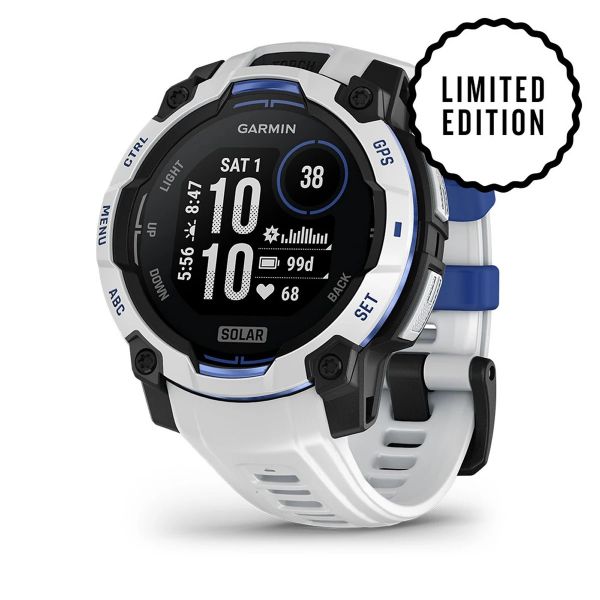 Garmin Instinct 3 45mm Solar, Sandstone, Sand-Blue Silicone Band Óra (010-02934-03)