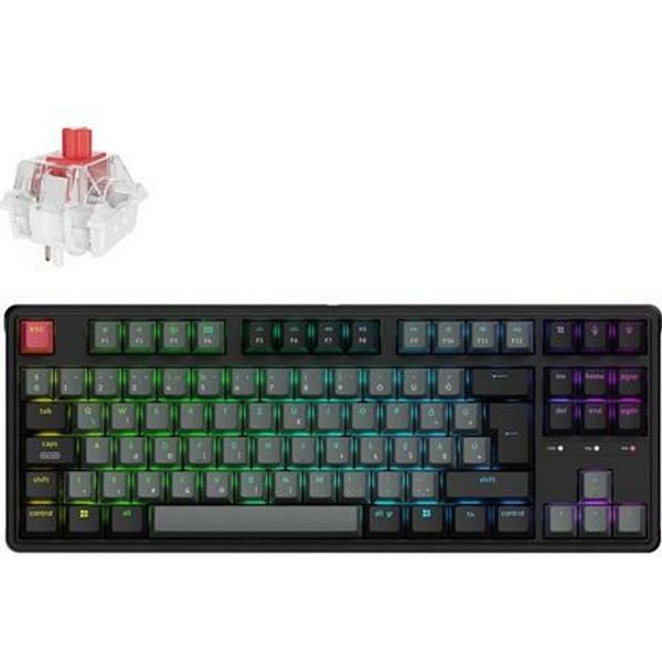 Keychron C3 Pro 8K USB magyar Super Red mechanikus billentyűzet (C3PX-H1Z-HU)