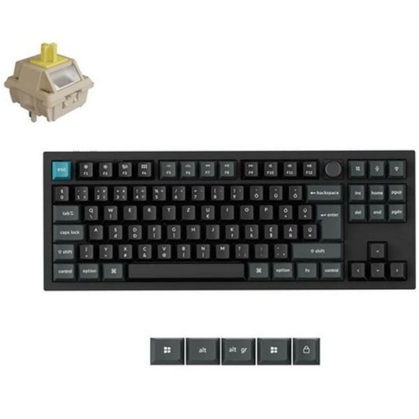 Keychron Q3 Ultra 8K Bluetooth, Vezeték Nélküli Mechanikus Billentyűzet, Fekete (Q3U-M4P-HU)