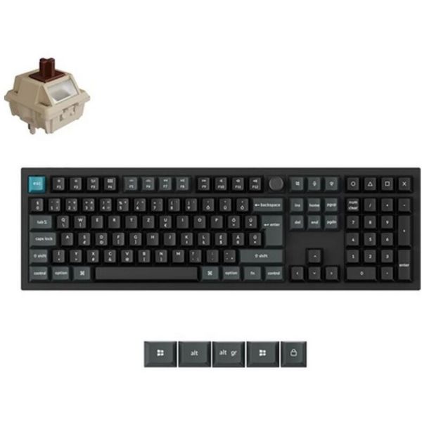 Keychron Q6 Ultra 8K Bluetooth, Vezeték nélküli, Magyar, Silk POM, Brown Mechanikus Billentyűzet (Q6U-M3P-HU)
