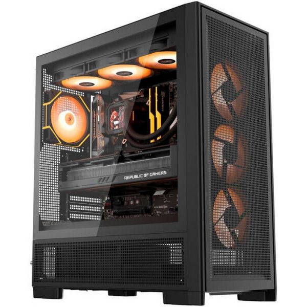 DarkFlash AIRNOVA számítógépház + 3 ventilátor (AIRNOVA BLK +3F) fekete