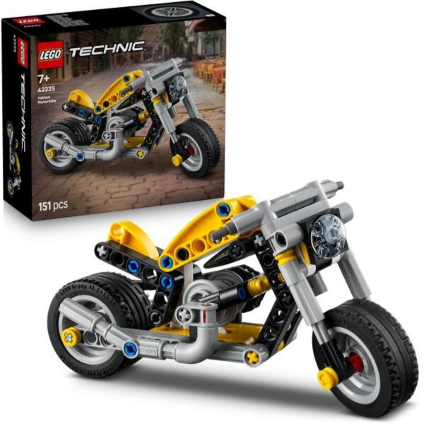 LEGO Technic Sárga motorkerékpár játéképítő-készlet (42225)